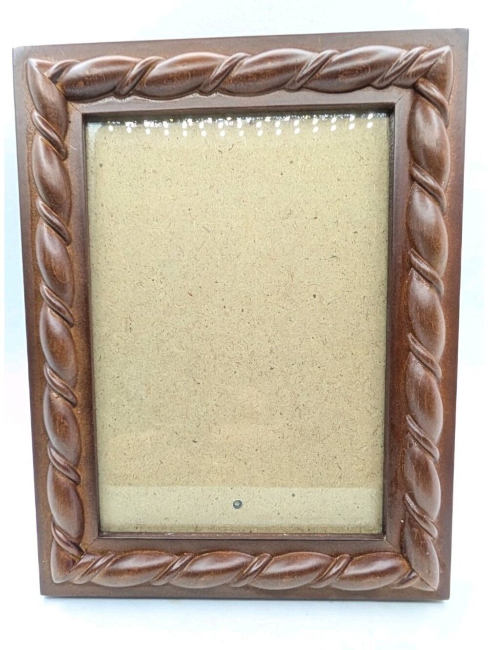 Vintage Frame Decorel glass on Wooden Intricate for 5" x 7" photos